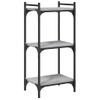 Vidaxl Librería 3 Estantes Madera Ingeniería Gris Sonoma 40x30x86 Cm