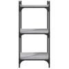 Vidaxl Librería 3 Estantes Madera Ingeniería Gris Sonoma 40x30x86 Cm