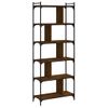 Vidaxl Librería 6 Estantes Madera Ingeniería Marrón Roble 76x32x192 Cm