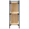 Vidaxl Librería 3 Estantes Madera Ingeniería Roble Sonoma 76x32x88 Cm Marrón