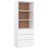 Vidaxl Librería Con Cajones Alta Madera De Pino Blanco 60x35x142 Cm