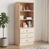 Vidaxl Librería Con Cajones Alta Madera Maciza De Pino 60x35x142 Cm Marrón