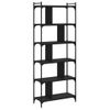 Vidaxl Librería De 6 Estantes Madera De Ingeniería Negro 76x32x192 Cm