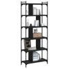 Vidaxl Librería De 6 Estantes Madera De Ingeniería Negro 76x32x192 Cm