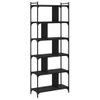 Vidaxl Librería De 6 Estantes Madera De Ingeniería Negro 76x32x192 Cm