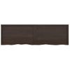 Vidaxl Estante Pared Madera Roble Tratada Marrón Oscuro 200x60x(2-6)cm