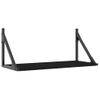 Vidaxl Estantes De Pared 2 Uds Madera Ingeniería Negro 60x25x25,5 Cm