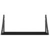 Vidaxl Estantes De Pared 2 Uds Madera Ingeniería Negro 60x25x25,5 Cm