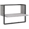 Vidaxl Estante De Pared Con Barra Gris Sonoma 40x25x30 Cm