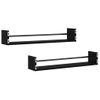 Vidaxl Estantes De Pared Con Barras 2 Unidades Negro 80x16x14 Cm