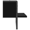 Vidaxl Estante De Pared Con Barra Negro 40x25x30 Cm