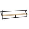 Vidaxl Estantes De Pared Con Barras 2 Uds Roble Sonoma 100x25x30 Cm Marrón