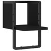 Vidaxl Estante De Pared Con Barra Negro 20x25x30 Cm