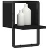 Vidaxl Estante De Pared Con Barra Negro 20x25x30 Cm