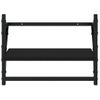 Vidaxl Estantes De Pared Con Barras 2 Unidades Negro 40x25x30 Cm