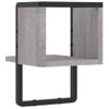 Vidaxl Estante De Pared Con Barra Gris Sonoma 20x25x30 Cm