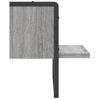 Vidaxl Estante De Pared Con Barra Gris Sonoma 30x25x30 Cm