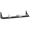 Vidaxl Estantes De Pared 2 Uds Madera Ingeniería Negro 80x15x15,5 Cm