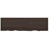 Vidaxl Estante Pared Madera Roble Tratada Marrón Oscuro 220x60x(2-6)cm