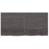 Vidaxl Estante Pared Madera Roble Tratada Marrón Oscuro 120x60x(2-4)cm