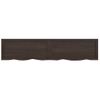 Vidaxl Estante Pared Madera Roble Tratada Marrón Oscuro 180x40x(2-4)cm