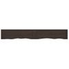 Vidaxl Estante Pared Madera Roble Tratada Marrón Oscuro 200x30x(2-4)cm