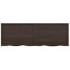 Vidaxl Estante Pared Madera Roble Tratada Marrón Oscuro 180x60x(2-6)cm