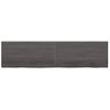 Vidaxl Estante Pared Madera Roble Tratada Marrón Oscuro 200x50x(2-4)cm