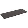 Vidaxl Estante Pared Madera Roble Tratada Marrón Oscuro 160x60x(2-4)cm