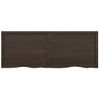 Vidaxl Estante Pared Madera Roble Tratada Marrón Oscuro 160x60x(2-4)cm