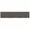 Vidaxl Estante Pared Madera Roble Tratada Marrón Oscuro 140x30x(2-4)cm