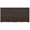 Vidaxl Estante Pared Madera Roble Tratada Marrón Oscuro 140x30x(2-4)cm