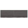 Vidaxl Estante Pared Madera Roble Tratada Marrón Oscuro 140x40x(2-4)cm