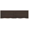 Vidaxl Estante Pared Madera Roble Tratada Marrón Oscuro 140x40x(2-4)cm