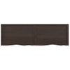 Vidaxl Estante Pared Madera Roble Tratada Marrón Oscuro 160x50x(2-4)cm