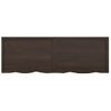 Vidaxl Estante Pared Madera Roble Tratada Marrón Oscuro 180x60x(2-4)cm