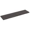 Vidaxl Estante Pared Madera Roble Tratada Marrón Oscuro 120x30x(2-4)cm