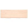 Vidaxl Estante De Pared Madera Maciza Roble Sin Tratar 160x50x(2-6) Cm Marrón