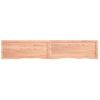 Vidaxl Estante Pared Madera Roble Tratada Marrón Claro 200x40x(2-4) Cm