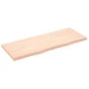 Vidaxl Estante De Pared Madera Maciza Roble Sin Tratar 160x60x(2-6) Cm Marrón