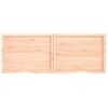 Vidaxl Estante De Pared Madera Maciza Roble Sin Tratar 160x60x(2-6) Cm Marrón