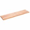 Vidaxl Estante Pared Madera Roble Tratada Marrón Claro 200x50x(2-6) Cm