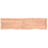 Vidaxl Estante Pared Madera Roble Tratada Marrón Claro 160x40x(2-4) Cm