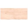 Vidaxl Estante De Pared Madera Maciza Roble Sin Tratar 140x60x(2-6) Cm Marrón