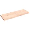 Vidaxl Estante De Pared Madera Maciza Roble Sin Tratar 140x50x(2-6) Cm Marrón