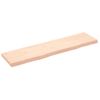 Vidaxl Estante De Pared Madera Maciza Roble Sin Tratar 160x40x(2-6) Cm Marrón