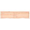 Vidaxl Estante De Pared Madera Maciza Roble Sin Tratar 160x40x(2-6) Cm Marrón