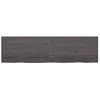 Vidaxl Estante Pared Madera Roble Tratada Marrón Oscuro 220x60x(2-4)cm