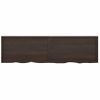 Vidaxl Estante Pared Madera Roble Tratada Marrón Oscuro 220x60x(2-4)cm