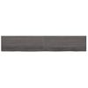 Vidaxl Estante Pared Madera Roble Tratada Marrón Oscuro 220x40x(2-6)cm